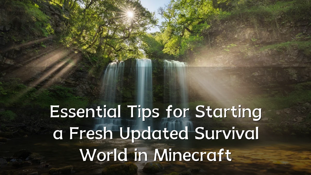 Essential Tips for Starting a Fresh Updated Survival World in Minecraft