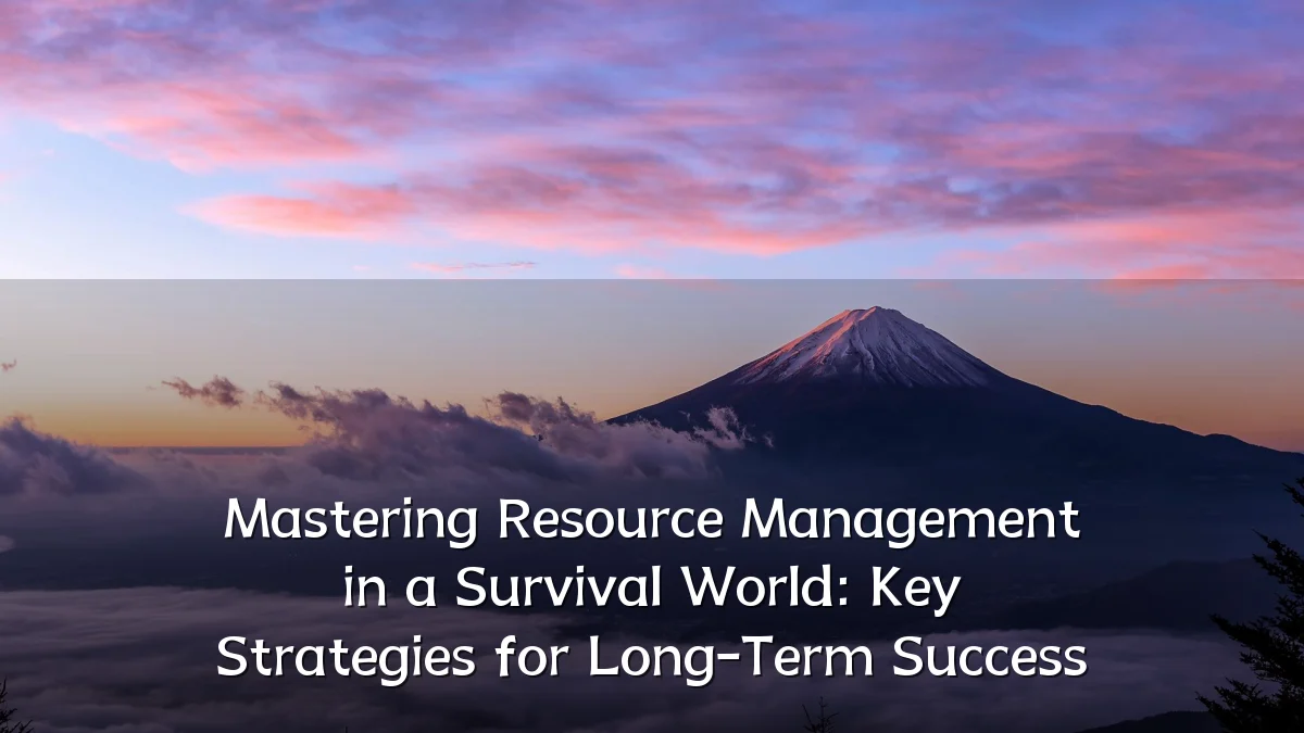 Mastering Resource Management in a Survival World: Key Strategies for Long-Term Success